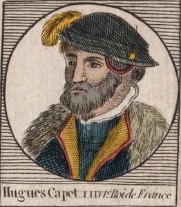 Porträt von Hugo I. Capet (ca. 941-996), Herzog von Frankreich und dann König von Frankreich - Gravur aus „Anleitung zur Geschichte Frankreichs“ von Charles Constant Le Tellier 1821 von Unknown artist