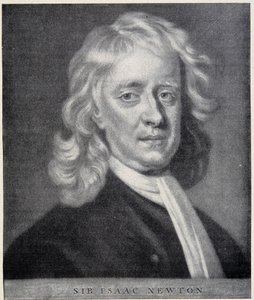Porträt von Isaac Newton, nah am Original, das im Berliner Observatorium aufbewahrt wird
