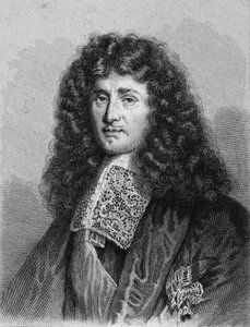 Porträt von Jean Baptiste (Jean-Baptiste) Colbert (1619-1683), französischer Politiker - in „Histoire des Français“ von Lavallée, Gravur, undatiert.