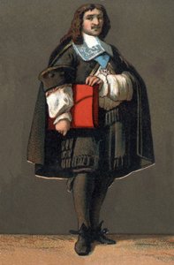 Porträt von Jean Baptiste Colbert (1619-1683), Finanzintendant von Ludwig XIV. Chromolithographie um 1890 von Unknown artist