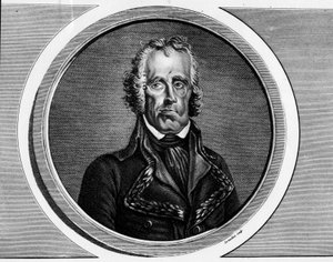 Porträt von Jean Nicolas Houchard, französischer General. Gravur in 
