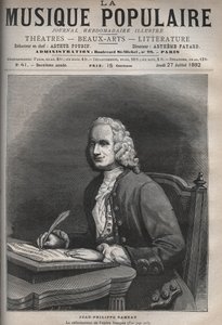 Porträt von Jean-Philippe Rameau (1683-1764), französischer Komponist - Gravur in „La musique populaire“ illustrierten Wochenzeitung - 1882 von Unknown artist