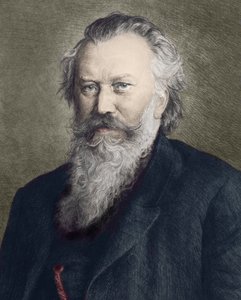 Porträt von Johannes Brahms (1833 - 1897), deutscher Komponist, Pianist und Dirigent