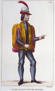 Porträt von Johann II. der Gute in Militäruniform (1319 - 1364), König von Frankreich Gravur von 1830
