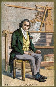 Porträt von Joseph Marie Jacquard (1752-1834), französischer Mechaniker und Erfinder des Webstuhls. Chromolithographie des späten 19. Jahrhunderts von Unknown artist
