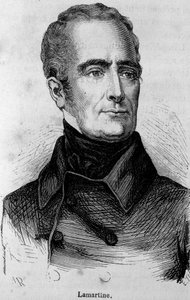 Porträt von Lamartine, französischer Dichter (1790 - 1869) von Unknown artist
