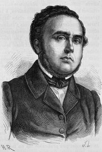 Porträt von Ledru-Rollin (1807 - 1874). Gravur aus dem späten 19. Jahrhundert in „Histoire de France“ von H. Martin.