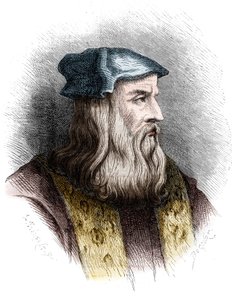 Porträt von Leonardo da Vinci (1452-1519), italienischer Maler.