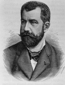 Porträt von Léon Renault. Gravur aus dem späten 19. Jahrhundert in „Histoire de France“ von H. Martin.
