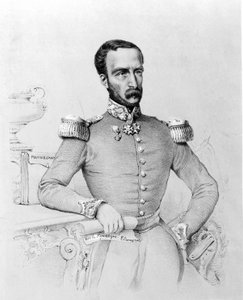 Porträt von Louis Eugène Cavaignac (1802 - 1857), französischer General und Politiker. Gravur ca. 1848 von Unknown artist