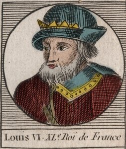 Porträt von Louis VI., genannt Der Dicke - Kupferstich aus „Instruction sur l