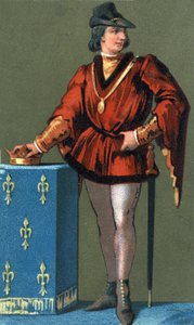 Porträt von Ludwig X der Hutin (1289-1316), König von Frankreich. Chromolithographie des 19. Jahrhunderts