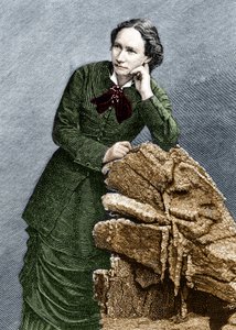 Porträt von Louise Michel (1830-1905) während ihrer Deportation nach Noumea in Neukaledonien. 1873-1880.