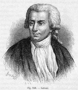Porträt von Luigi Galvani, italienischer Arzt und Physiker (1737 - 1798) - in „Magnetismus und Elektrizität“ von Amédée Guillemin von Unknown artist