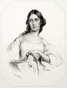 Porträt von Maria Garcia, genannt die Malibran (1808-1836), Sängerin Mezzosopran von Unknown Artist