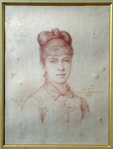 Porträt von Marie Alexandrine Henriette Dumas Davy de la Pailleterie genannt Colette (1860-1907), Tochter von Alexandre Dumas Jr. (1824-1895) von Unknown artist
