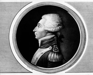 Porträt von Marie Gilbert Mottier, Marquis de La Fayette von Unknown artist