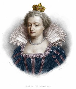 Porträt von Maria von Medici (1573 - 1642), Ehefrau von Heinrich IV. und Mutter von Ludwig XIII. (Gravur von 1836) von Unknown artist