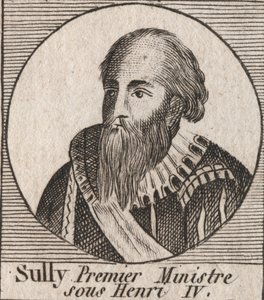 Porträt von Maximilian von Béthune (1559-1641), Herzog von Sully, Minister von Heinrich IV. - Maximilian von Béthune, erster Herzog von Sully, treuer rechter Hand, der König Heinrich IV. von Frankreich unterstützte - Gravur aus „Unterricht über die Geschic von Unknown artist