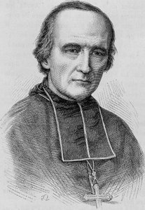 Porträt von Monsignore Darboy (1813 - 1871), Erzbischof von Paris. Gravur des späten 19. Jahrhunderts in „Histoire de France“ von H. Martin.
