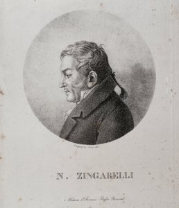 Porträt von Nicola Antonio Zingarelli (Stich)