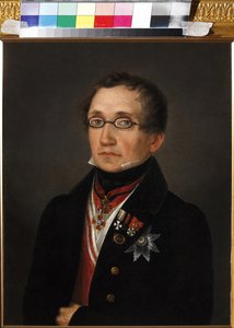 Porträt von Nikolai Fyodorovich Smirnoy (1790-1851), Anonym. Öl auf Leinwand, frühe 1820er Jahre, Staatliches Museum von A.S. Puschkin, Moskau