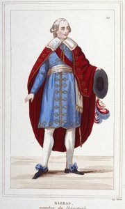 Porträt von Paul Barras (1755 - 1829) Gravur aus dem 19. Jahrhundert von Unknown artist