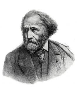 Porträt von Paul Chenavard (1807-1895), französischer Maler - Gravur von 1895 von Unknown artist