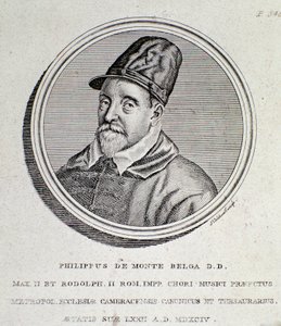 Porträt von Philippe de Monte (Stich) von Unknown artist