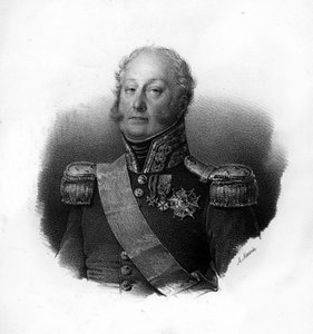 Porträt von Pierre Claude, Graf Pajot, genannt Pajol (1772-1844), französischer General, Radierung des 19. Jahrhunderts von Unknown artist