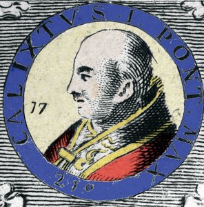 Porträt von Papst Calixte (oder Callist) I, Papst geboren 155 (Papa San Callisto)