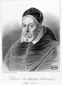 Porträt von Papst Clemens VIII. - Gravur