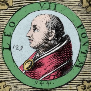 Porträt von Papst Leo VII., Papst von 936 bis 939