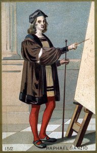 Porträt von Raffael (Raffaello Sanzio 1483 - 1520). Chromolithographie des späten 19. Jahrhunderts. von Unknown artist