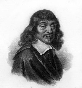 Porträt von René Descartes, Radierung des 19. Jahrhunderts
