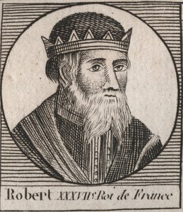 Porträt von Robert I. (866-923), König von Westfranken von 922 bis 923 - Gravur aus 