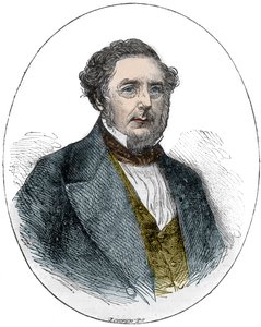 Porträt von Robert Stephenson, englischer Maschinenbau- und Bauingenieur