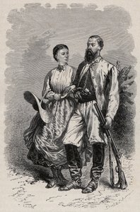 Porträt von SAMUEL WHITE BAKER (1821-1893), englischer Entdecker, und Lady Florence Baker (1841-1916)