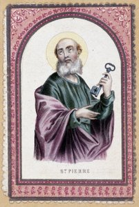 Porträt des heiligen Petrus mit dem Schlüssel - 19. Jahrhundert von Unknown artist