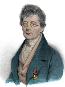 Porträt von Simon Sechter (1788-1867), Komponist, Theoretiker, Musiklehrer und Dirigent, Gravur aus dem 19. Jahrhundert
