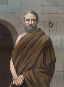 Porträt von Sokrates, griechischer Philosoph (470-399 v. Chr.) aus „Hombres y Mujeres celebres“. Barcelona 1877 von Unknown artist