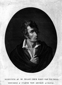 Porträt von Ugo Foscolo (1778-1827). von Unknown artist