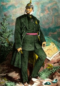Porträt von Wilhelm I., König von Preußen und Kaiser von Deutschland. Gravur aus dem 19. Jahrhundert