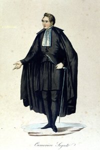 Porträt einer geheimen Kamera des Vatikanstaates. Gravur aus dem 19. Jahrhundert. von Unknown artist