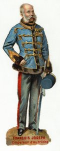 Porträt des Kaisers von Österreich Franz Joseph I. (1830-1916) Chromolithographie Ende des 19. Jahrhunderts. Private Sammlung von Unknown artist