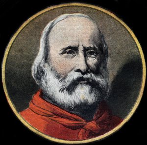 Porträt des italienischen Militärs und Politikers Giuseppe Garibaldi (1807-1882). Private Sammlung