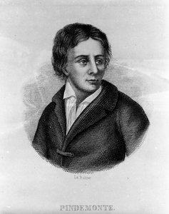 Porträt des italienischen Dichters Ippolito Pindemonte, Freund des Dichters und Dramatikers Ugo Foscolo. Gravur aus dem 19. Jahrhundert von Unknown artist