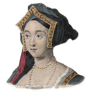 Porträt der Königin von England Jane (Jeanne) Seymour (1509-1537), Ehefrau von Heinrich VIII.