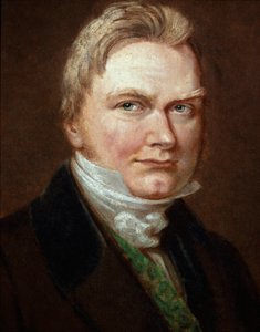 Porträt des schwedischen Chemikers Jöns Jacob Berzelius (1779-1848) Anonymes Gemälde. 19. Jahrhundert. Bibliothek der Königlich Schwedischen Akademie der Wissenschaften, Stockholm