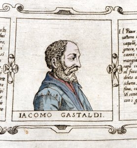 Porträt des Kartographen (Geographen) Giacomo Gastaldi (? - 1566) von Unknown artist